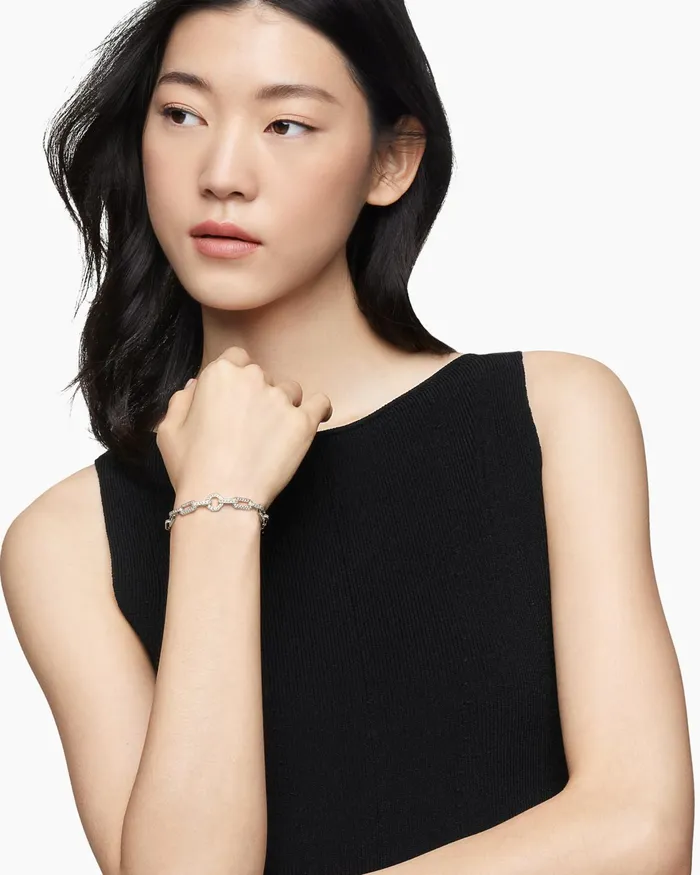 Pav Chain Bracelet In 18K White Gold 7mm Women David Yurman Chain Pav Chain Bracelet In 18K White Gold 7mm Women David Yurman Chain