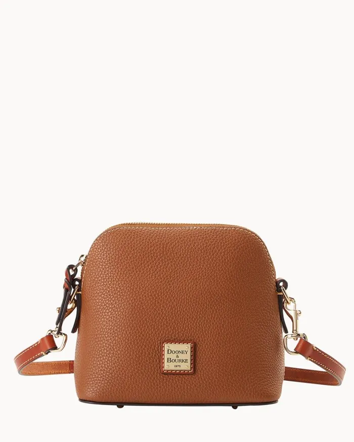 Pebble Grain Domed Crossbody Caramel Women Dooney and Bourke Crossbodies