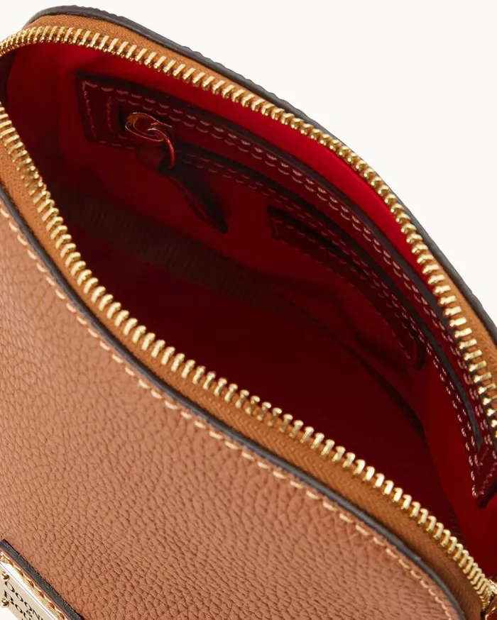 Pebble Grain Domed Crossbody Caramel Women Dooney and Bourke Crossbodies Pebble Grain Domed Crossbody Caramel Women Dooney and Bourke Crossbodies