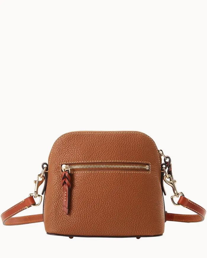 Pebble Grain Domed Crossbody Caramel Women Dooney and Bourke Crossbodies Pebble Grain Domed Crossbody Caramel Women Dooney and Bourke Crossbodies