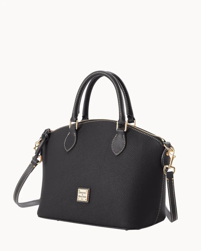 Pebble Grain Geena Satchel Black Black Women Dooney and Bourke Satchels Pebble Grain Geena Satchel Black Black Women Dooney and Bourke Satchels
