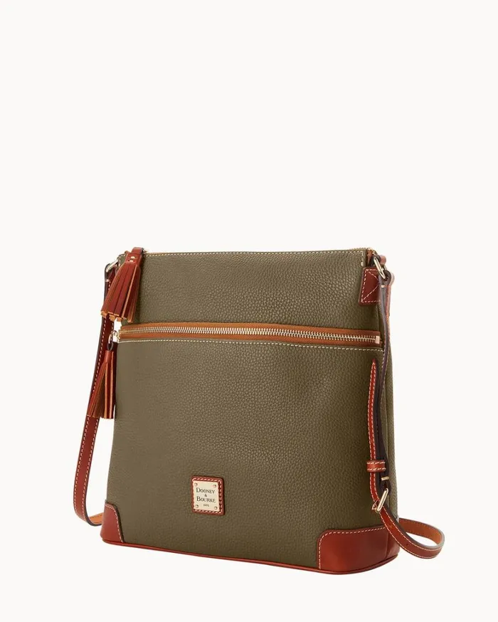 Pebble Grain Large Tassel Crossbody Olive Women Dooney and Bourke Crossbodies Pebble Grain Large Tassel Crossbody Olive Women Dooney and Bourke Crossbodies