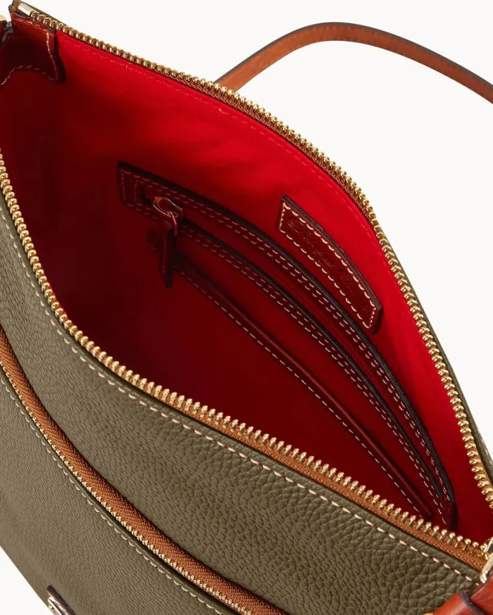 Pebble Grain Large Tassel Crossbody Olive Women Dooney and Bourke Crossbodies Pebble Grain Large Tassel Crossbody Olive Women Dooney and Bourke Crossbodies