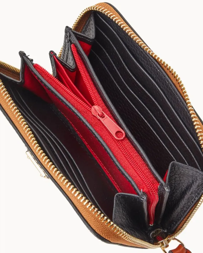 Pebble Grain Medium Zip Around Wallet Black Women Dooney and Bourke Wallets Pebble Grain Medium Zip Around Wallet Black Women Dooney and Bourke Wallets