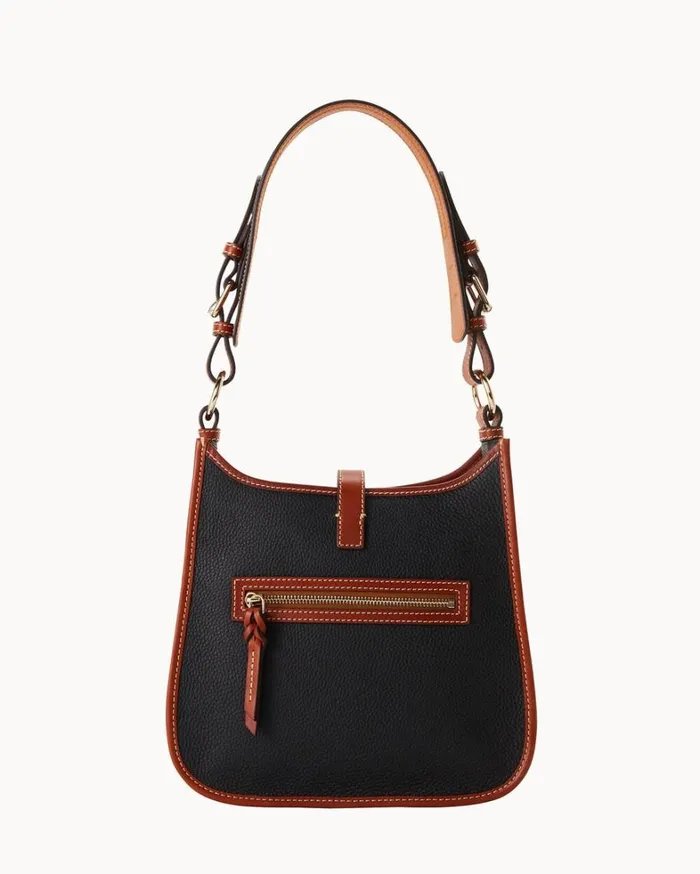 Pebble Grain Messenger Black Women Dooney and Bourke Shoulder Bags Pebble Grain Messenger Black Women Dooney and Bourke Shoulder Bags