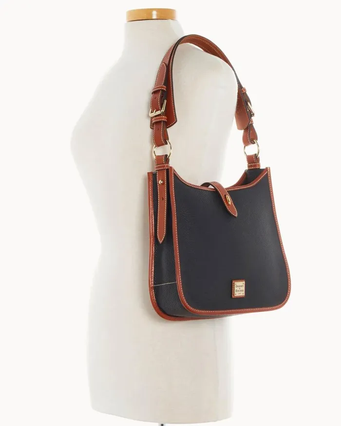 Pebble Grain Messenger Black Women Dooney and Bourke Shoulder Bags Pebble Grain Messenger Black Women Dooney and Bourke Shoulder Bags