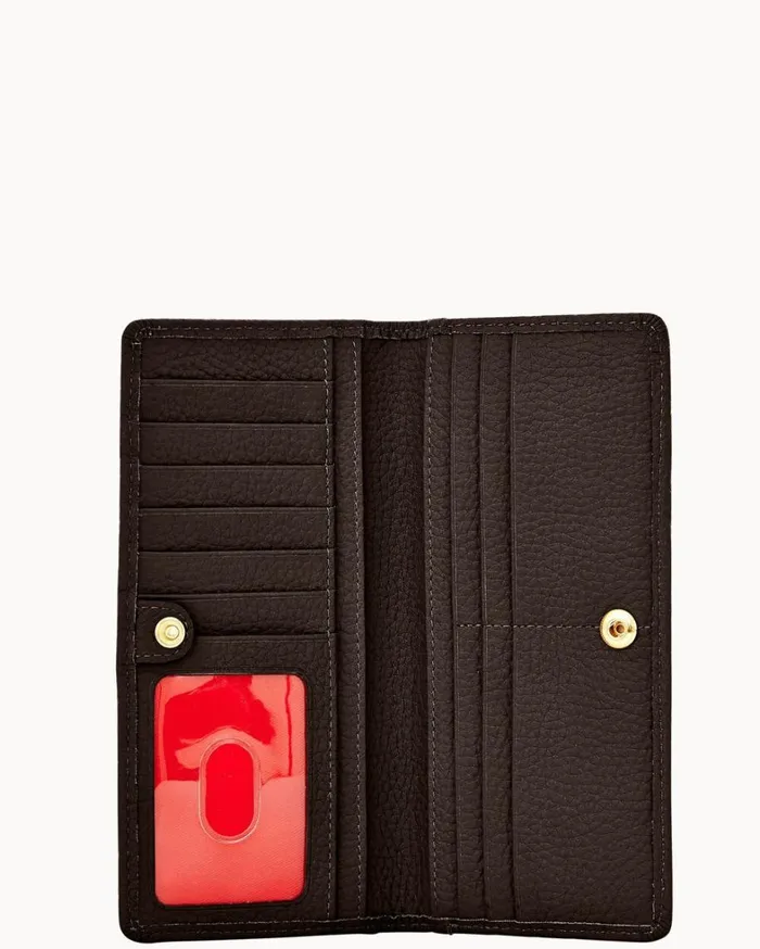 Pebble Grain Slim Wallet Black Women Dooney and Bourke Wallets Pebble Grain Slim Wallet Black Women Dooney and Bourke Wallets