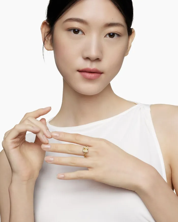 Petite Chatelaine Pav Bezel Ring In 18K Yellow Gold 7mm Women David Yurman Petite Petite Chatelaine Pav Bezel Ring In 18K Yellow Gold 7mm Women David Yurman Petite