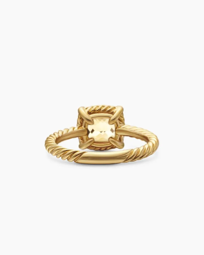 Petite Chatelaine Pav Bezel Ring In 18K Yellow Gold 7mm Women David Yurman Petite Petite Chatelaine Pav Bezel Ring In 18K Yellow Gold 7mm Women David Yurman Petite