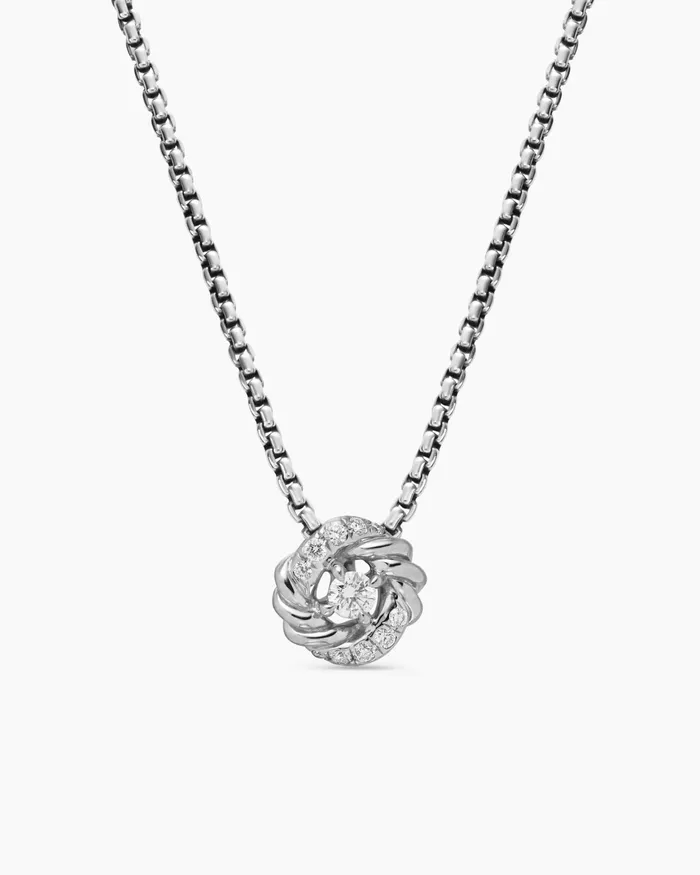 Petite Infinity Pendant Necklace In Sterling Silver With Diamonds 8mm Women David Yurman Pendant Petite Infinity Pendant Necklace In Sterling Silver With Diamonds 8mm Women David Yurman Pendant