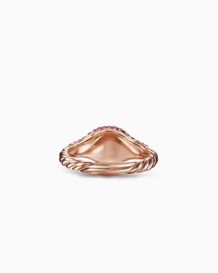 Petite Pav Pinky Ring In 18K Rose Gold 7mm Women David Yurman Pinky Petite Pav Pinky Ring In 18K Rose Gold 7mm Women David Yurman Pinky