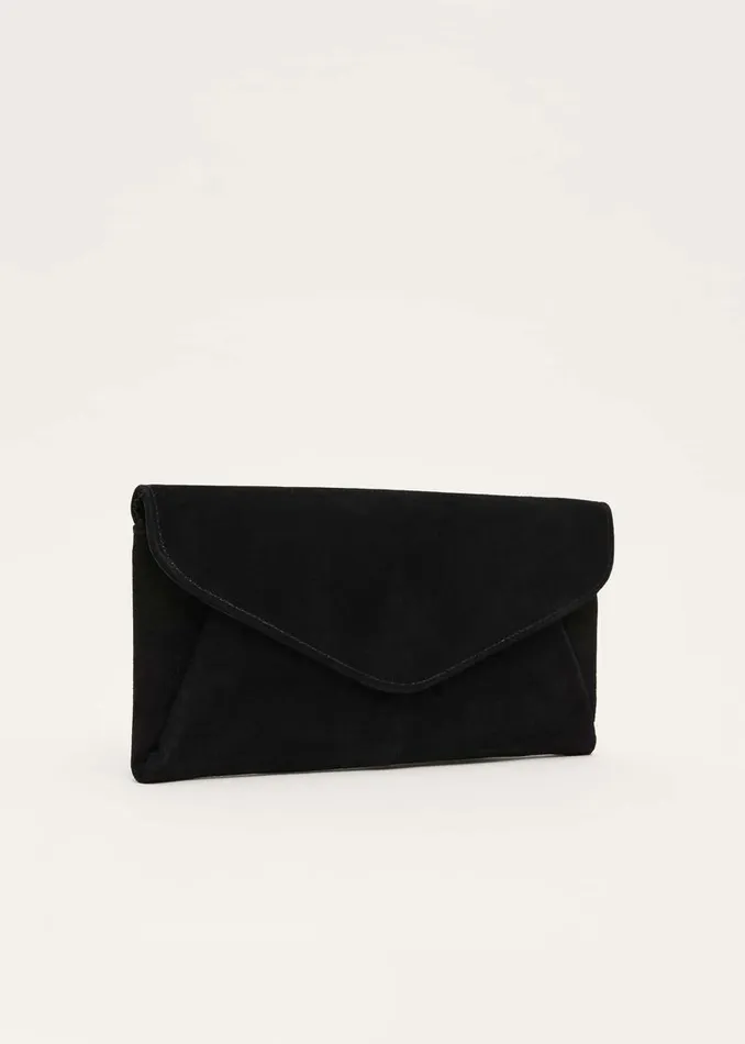 Phase Eight Bags and Clutches Wendie Suede Envelope Clutch Bag Black 8211 Women Phase Eight Bags and Clutches Wendie Suede Envelope Clutch Bag Black 8211 Women