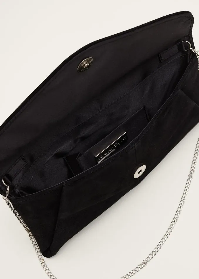 Phase Eight Bags and Clutches Wendie Suede Envelope Clutch Bag Black 8211 Women Phase Eight Bags and Clutches Wendie Suede Envelope Clutch Bag Black 8211 Women
