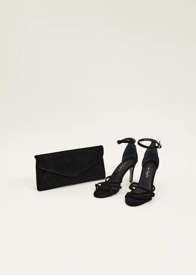 Phase Eight Bags and Clutches Wendie Suede Envelope Clutch Bag Black 8211 Women Phase Eight Bags and Clutches Wendie Suede Envelope Clutch Bag Black 8211 Women