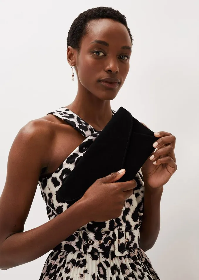 Phase Eight Bags and Clutches Wendie Suede Envelope Clutch Bag Black 8211 Women Phase Eight Bags and Clutches Wendie Suede Envelope Clutch Bag Black 8211 Women