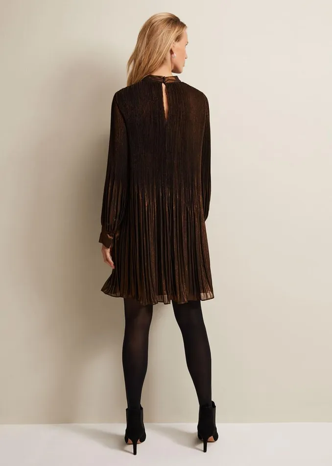 Phase Eight Dresses Annabel Foil Dress Gold 8211 Women