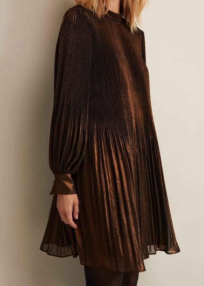 Phase Eight Dresses Annabel Foil Dress Gold 8211 Women