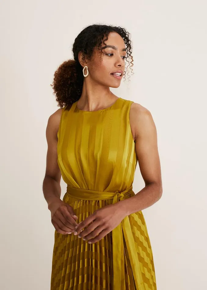 Phase Eight Dresses Beverley Jacquard Stripe Midaxi Dress Chartreuse 8211 Women Phase Eight Dresses Beverley Jacquard Stripe Midaxi Dress Chartreuse 8211 Women