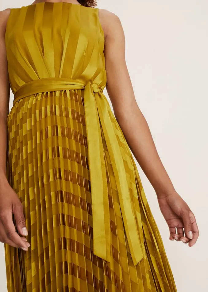 Phase Eight Dresses Beverley Jacquard Stripe Midaxi Dress Chartreuse 8211 Women Phase Eight Dresses Beverley Jacquard Stripe Midaxi Dress Chartreuse 8211 Women
