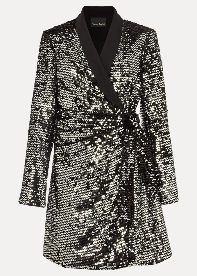 Phase Eight Dresses Brea Wrap Tuxe Sequin Dress Black 8211 Women