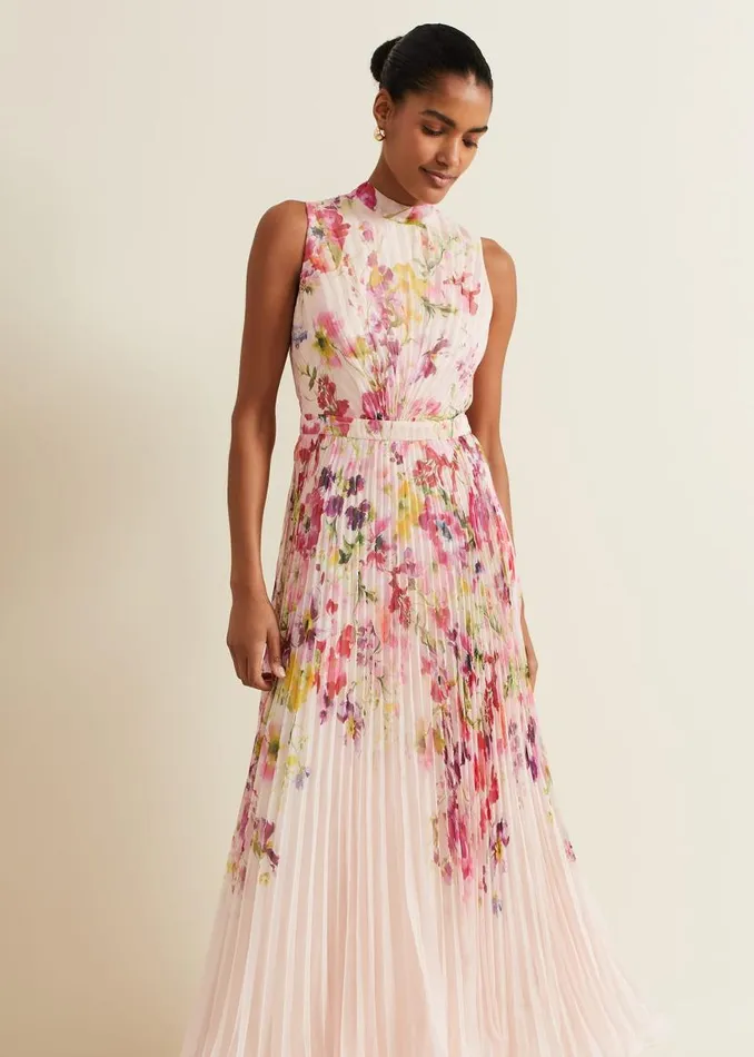 Phase Eight Dresses Dahlia Print Pleat Midaxi Dress Multicoloured 8211 Women Phase Eight Dresses Dahlia Print Pleat Midaxi Dress Multicoloured 8211 Women