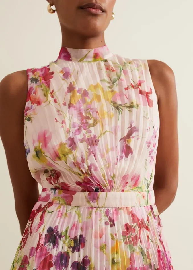 Phase Eight Dresses Dahlia Print Pleat Midaxi Dress Multicoloured 8211 Women Phase Eight Dresses Dahlia Print Pleat Midaxi Dress Multicoloured 8211 Women