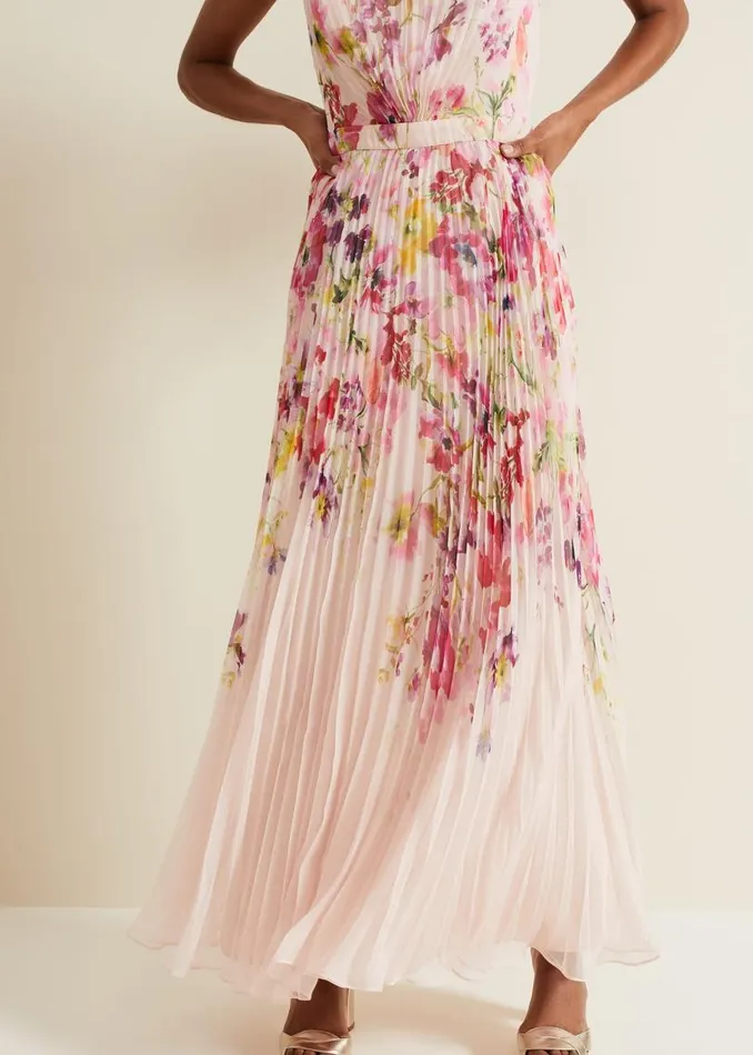 Phase Eight Dresses Dahlia Print Pleat Midaxi Dress Multicoloured 8211 Women Phase Eight Dresses Dahlia Print Pleat Midaxi Dress Multicoloured 8211 Women