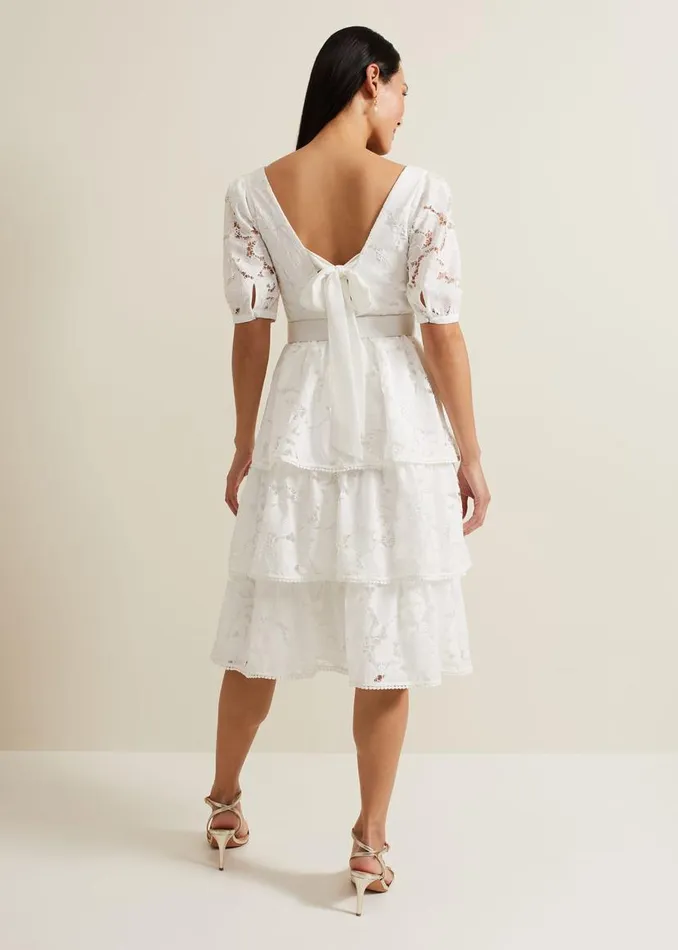 Phase Eight Dresses Elyse Lace Tiered Wedding Dress Ivory 8211 Women
