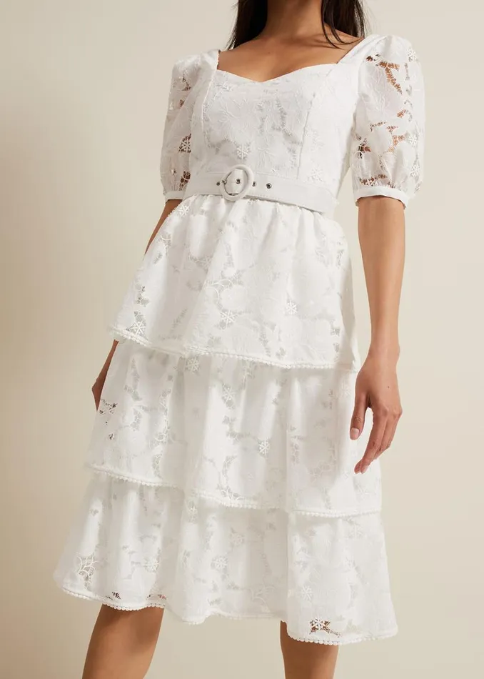 Phase Eight Dresses Elyse Lace Tiered Wedding Dress Ivory 8211 Women