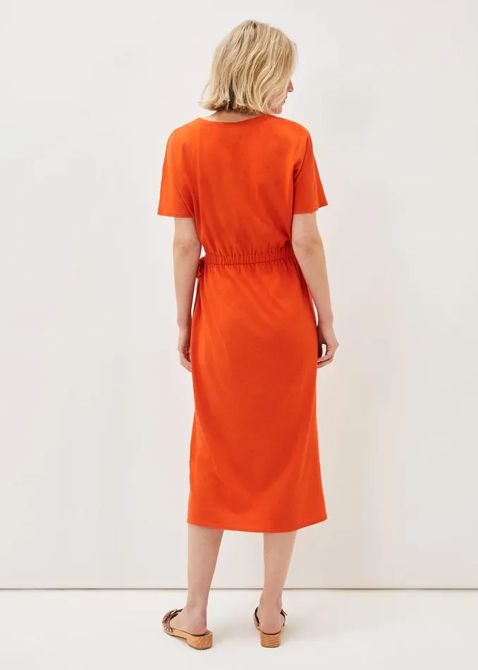 Phase Eight Dresses Emmalyn Cotton Midi Dress Tangerine 8211 Women