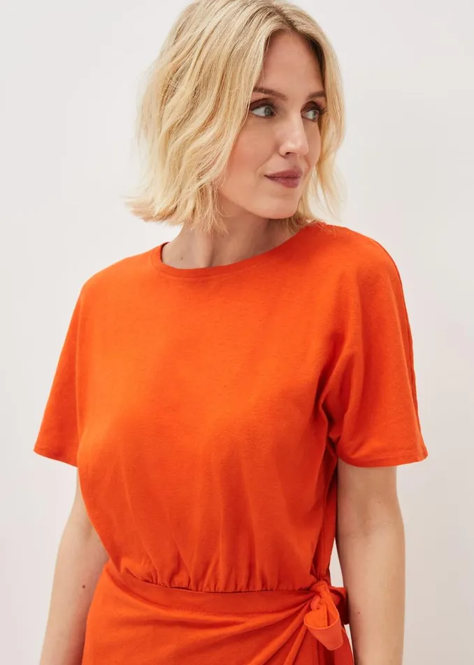 Phase Eight Dresses Emmalyn Cotton Midi Dress Tangerine 8211 Women