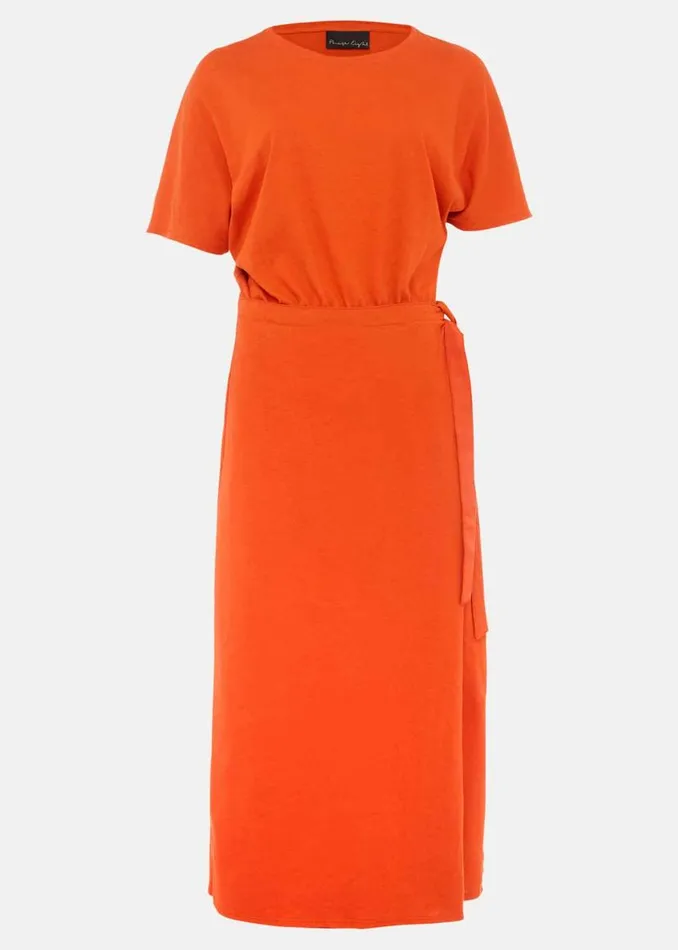 Phase Eight Dresses Emmalyn Cotton Midi Dress Tangerine 8211 Women