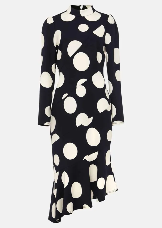 Phase Eight Dresses Gabi Spot Print Asymmetric Hem Dress Navyivory 8211 Women Phase Eight Dresses Gabi Spot Print Asymmetric Hem Dress Navyivory 8211 Women