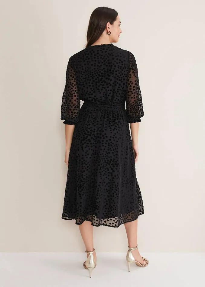 Phase Eight Dresses Isador Textured Fit And Flare Midi Dress Black 8211 Women Phase Eight Dresses Isador Textured Fit And Flare Midi Dress Black 8211 Women