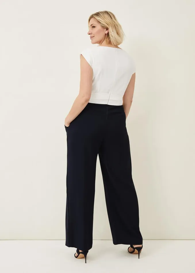 Phase Eight Dresses Janey Knot Detail Jumpsuit Ivorynavy 8211 Women