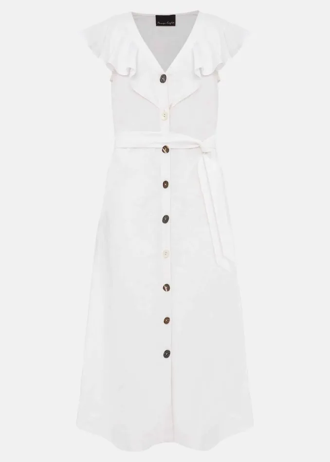 Phase Eight Dresses Jemima Linen Shirt Dress White 8211 Women