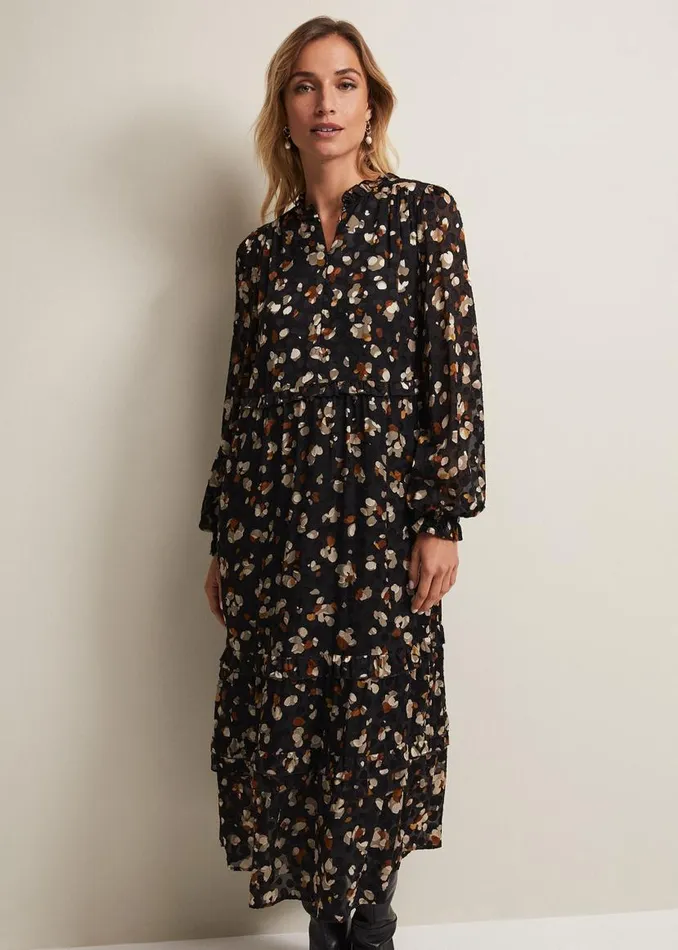 Phase Eight Dresses Karsyn Leopard Spot Textured Midi Dress Black Multi 8211 Women Phase Eight Dresses Karsyn Leopard Spot Textured Midi Dress Black Multi 8211 Women