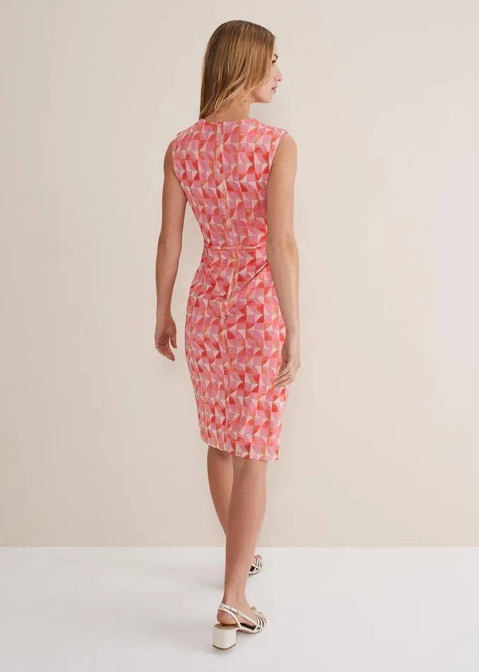 Phase Eight Dresses Khy Geo Wrap Mini Dress Pink Multi 8211 Women