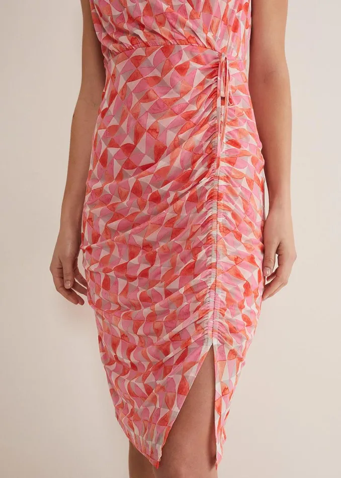 Phase Eight Dresses Khy Geo Wrap Mini Dress Pink Multi 8211 Women