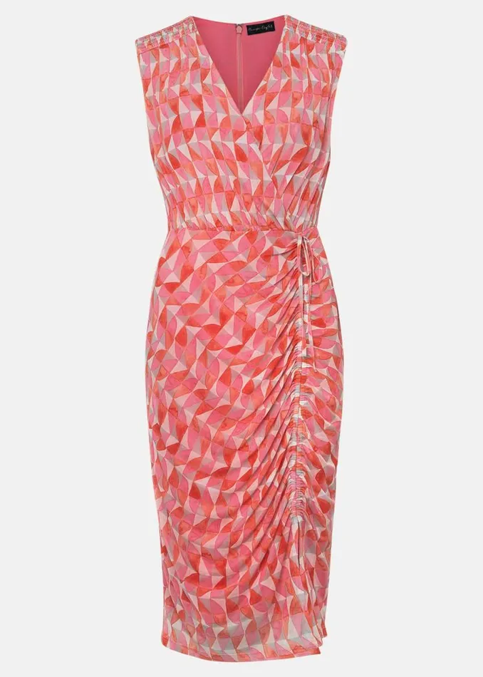 Phase Eight Dresses Khy Geo Wrap Mini Dress Pink Multi 8211 Women