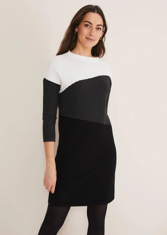 Phase Eight Dresses Mali Textured Stitch Colourblock Dress Blackmulti 8211 Women Phase Eight Dresses Mali Textured Stitch Colourblock Dress Blackmulti 8211 Women