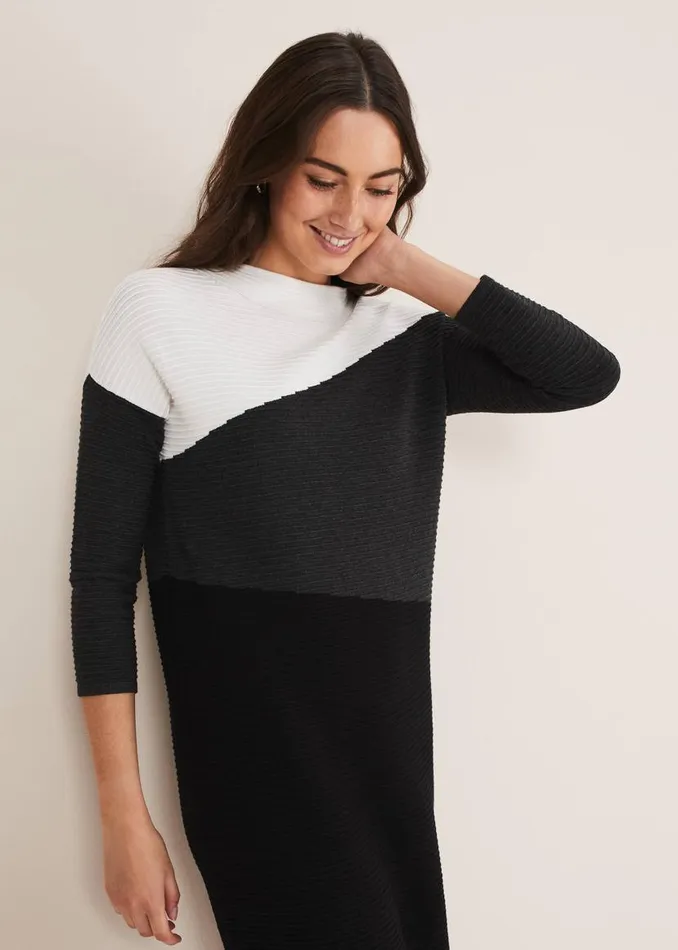 Phase Eight Dresses Mali Textured Stitch Colourblock Dress Blackmulti 8211 Women Phase Eight Dresses Mali Textured Stitch Colourblock Dress Blackmulti 8211 Women