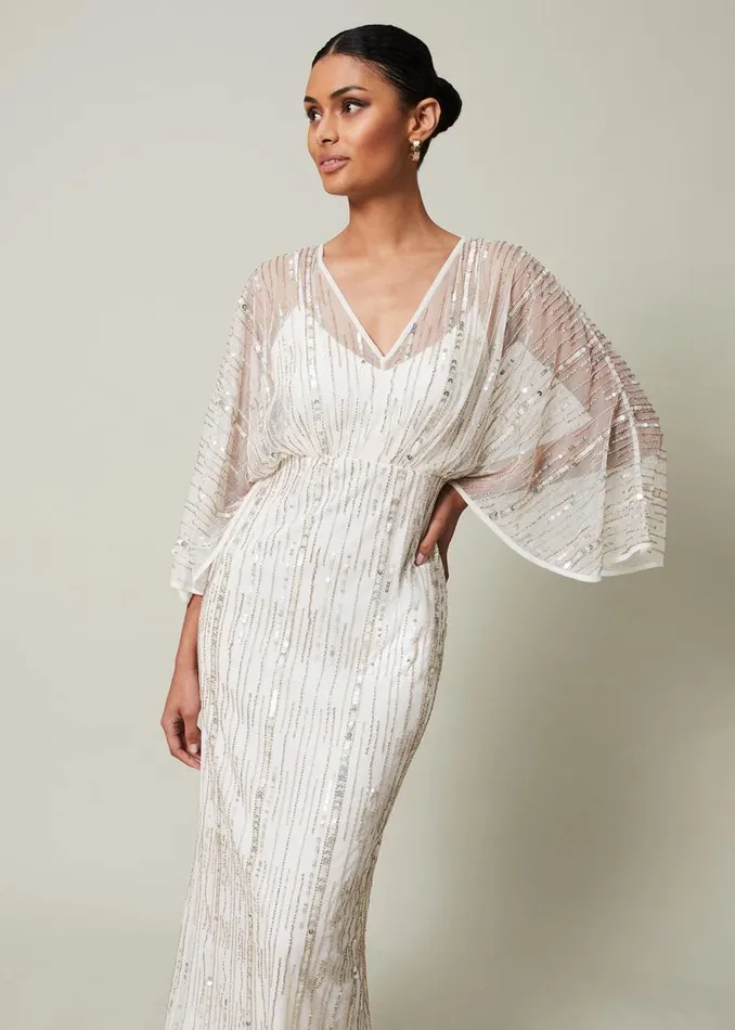 Phase Eight Dresses Melanie Embellished Maxi Dress Ivory 8211 Women