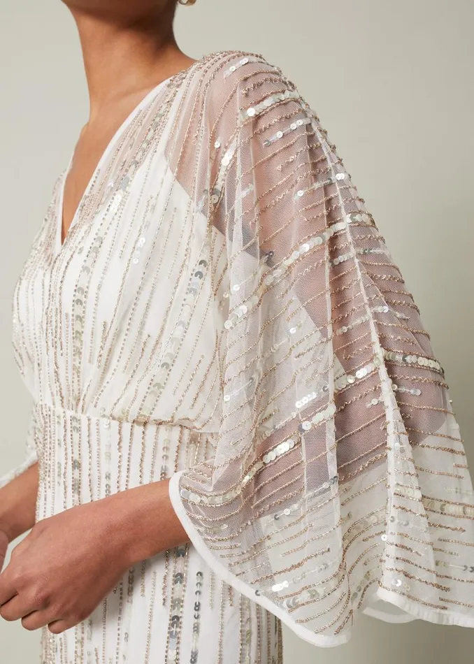 Phase Eight Dresses Melanie Embellished Maxi Dress Ivory 8211 Women