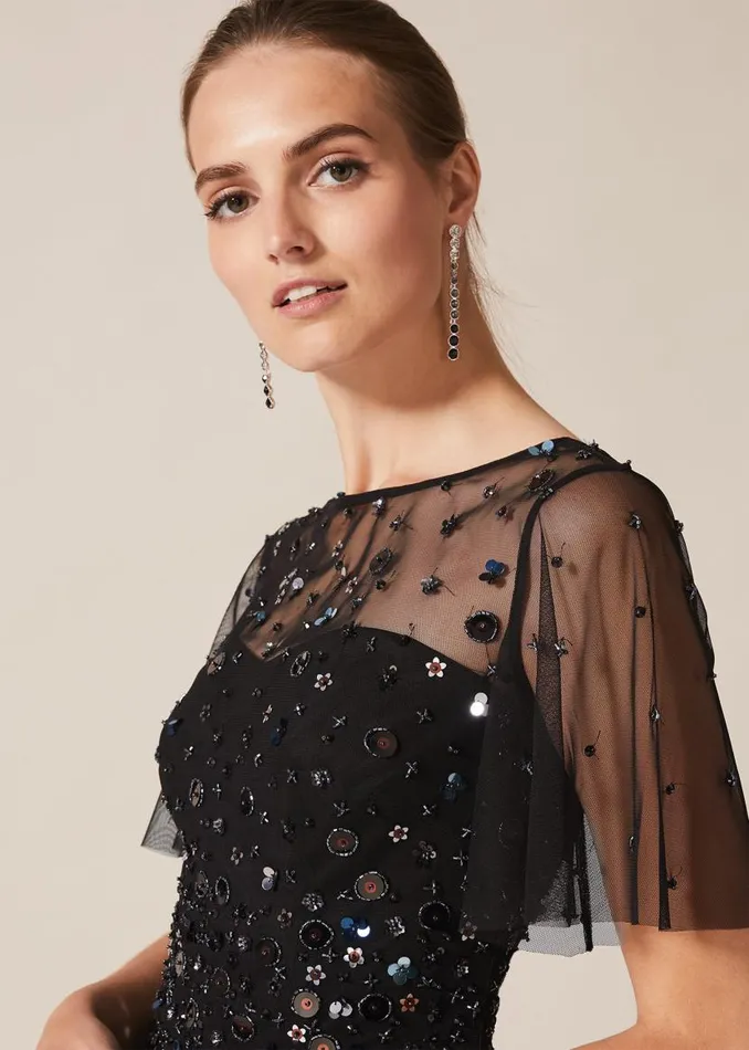Phase Eight Dresses Molly Short Sequin Dress Blackmulti 8211 Women