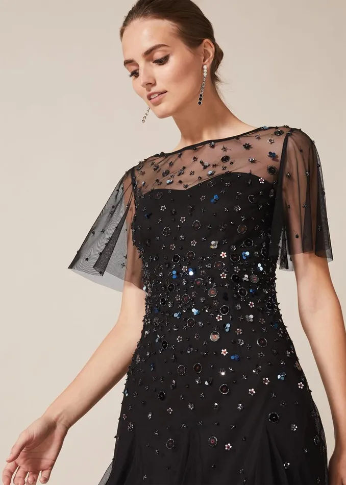 Phase Eight Dresses Molly Short Sequin Dress Blackmulti 8211 Women
