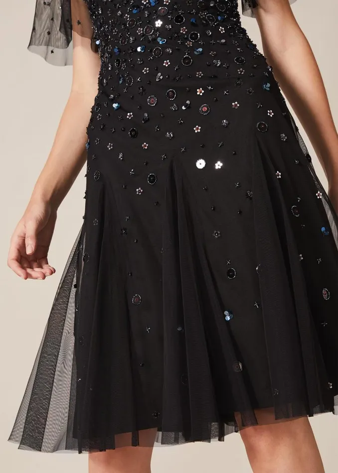 Phase Eight Dresses Molly Short Sequin Dress Blackmulti 8211 Women