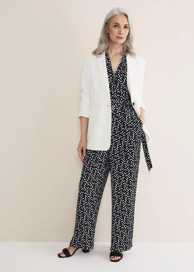 Phase Eight Dresses Paige Abstract Print Wide Leg Jumpsuit Navyivory 8211 Women Phase Eight Dresses Paige Abstract Print Wide Leg Jumpsuit Navyivory 8211 Women