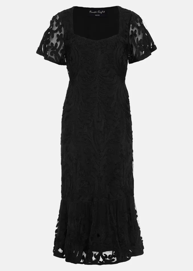 Phase Eight Dresses Petite Matilda Tapework Midi Dress Navy 8211 Women
