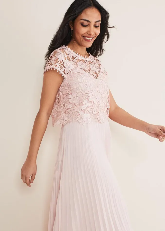 Phase Eight Dresses Petite Michelle Lace Pleated Maxi Dress Antique Rose 8211 Women Phase Eight Dresses Petite Michelle Lace Pleated Maxi Dress Antique Rose 8211 Women